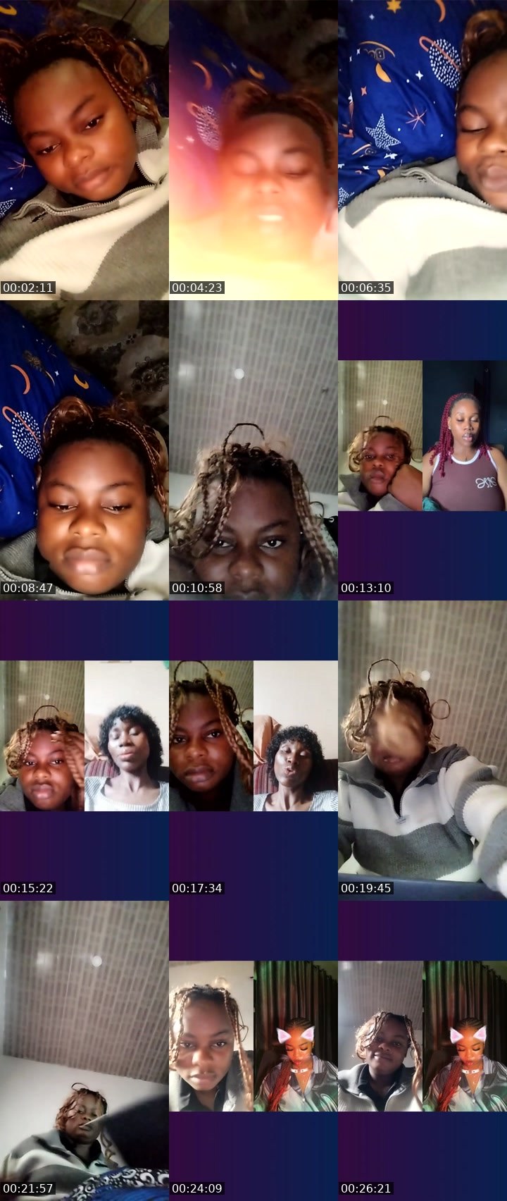 Contact-sheet preview of HappybirthdayJOY💝's Liveme recording