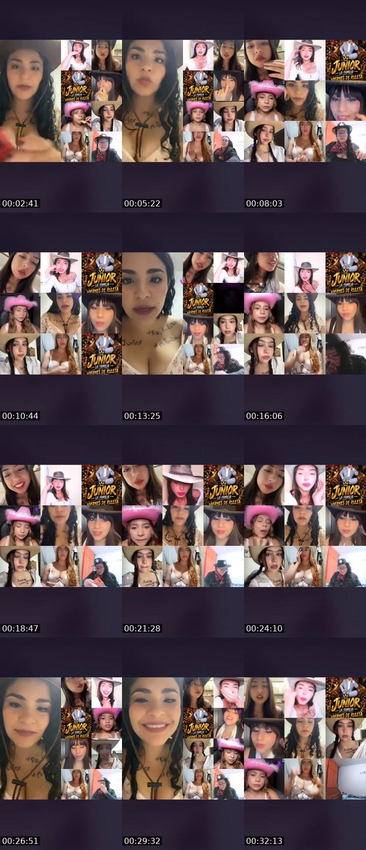 Contact-sheet preview of 🌐Paola🧸👻♥️'s Liveme recording