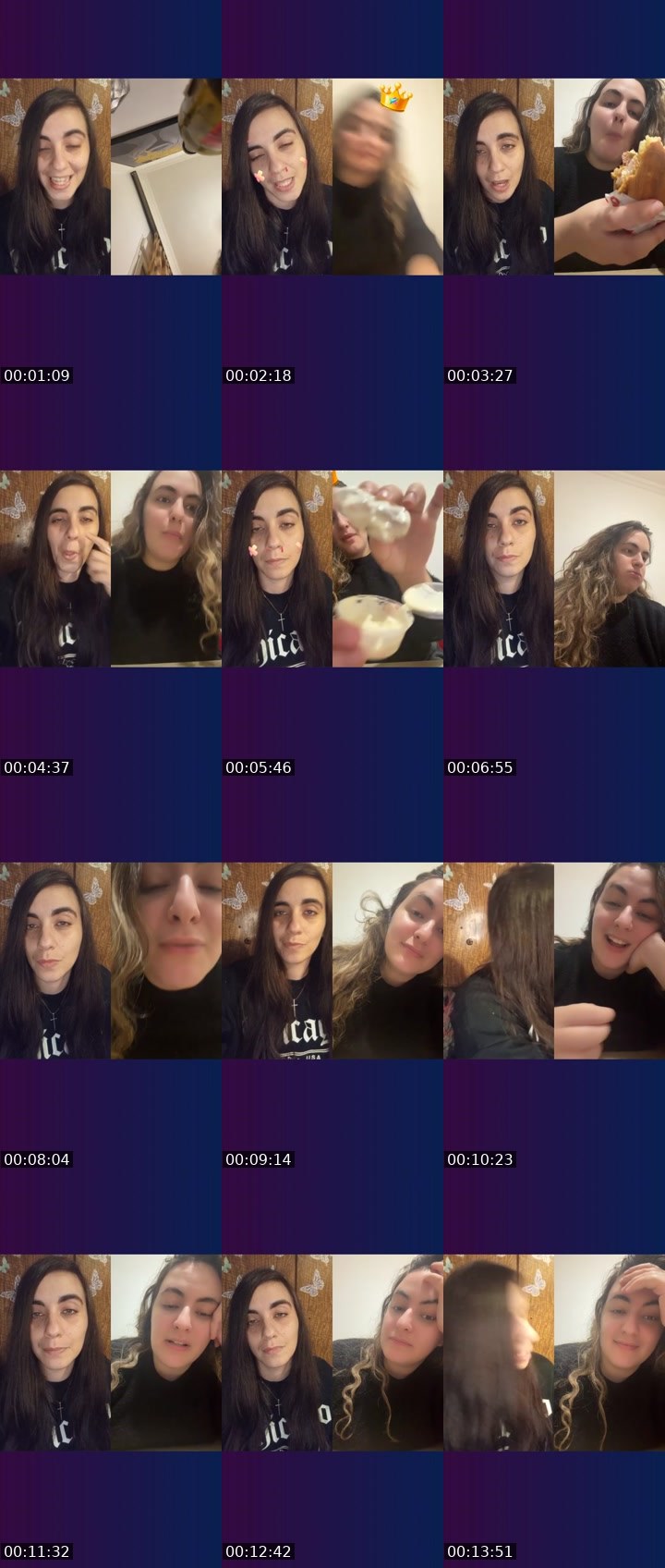Contact-sheet preview of Penny🎭Angel🪽's Liveme recording