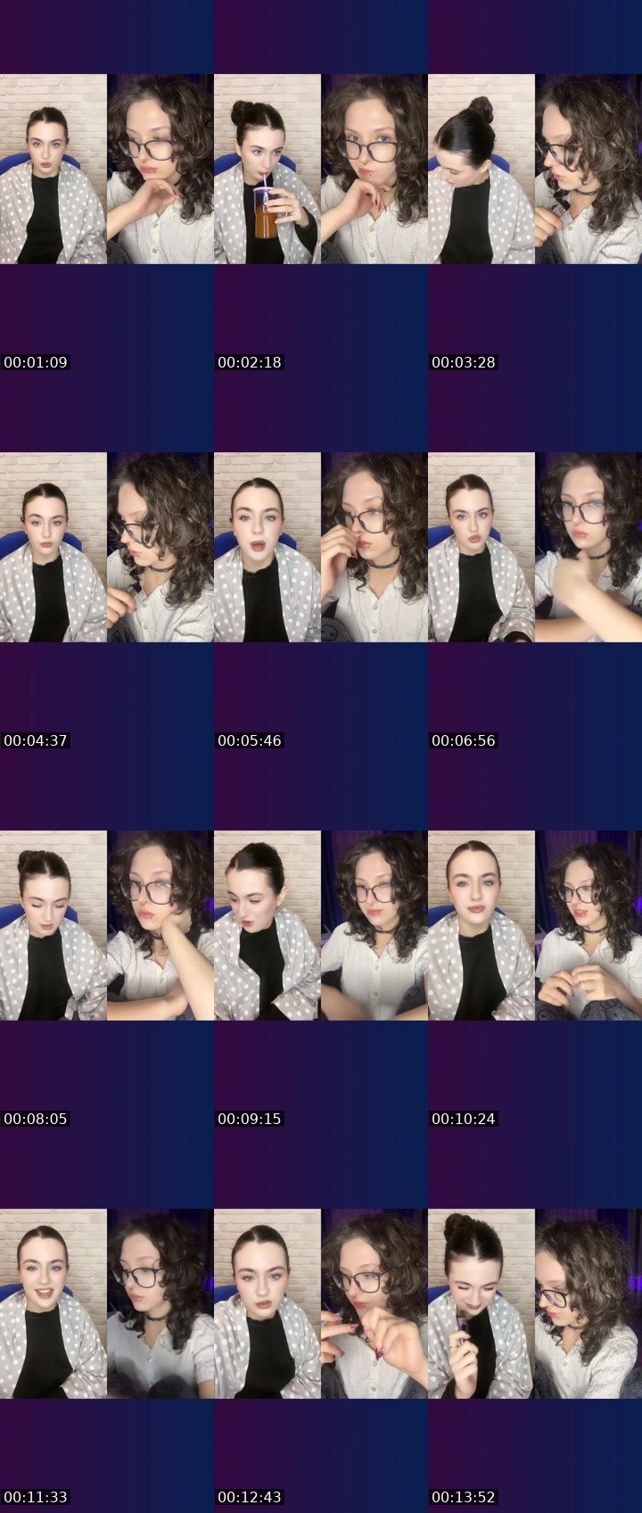 Contact-sheet preview of 🌙꧁ʟᴜɴᴏx꧂🌙's Liveme recording