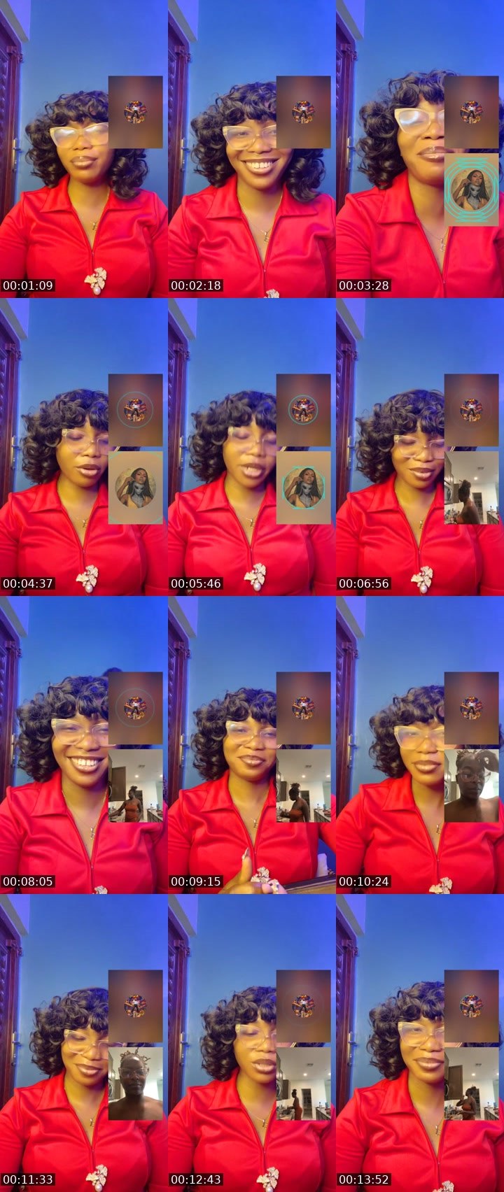 Contact-sheet preview of ✯💸😈Daniella☞🩷's Liveme recording