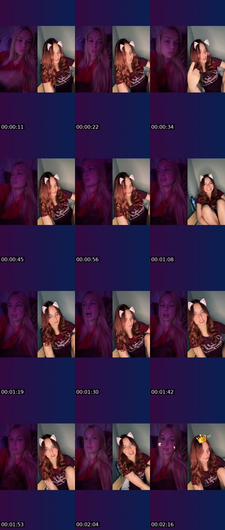 Contact-sheet preview of 𝐎𝐥𝐲𝐚_👑's Liveme recording