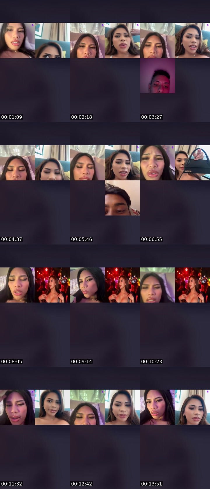 Contact-sheet preview of Hanni🫶🏻's Liveme recording