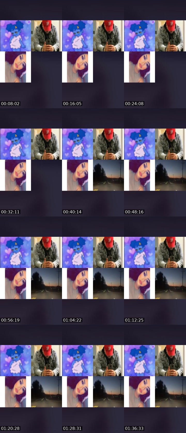 Contact-sheet preview of JanGotTheJuice ♡'s Liveme recording