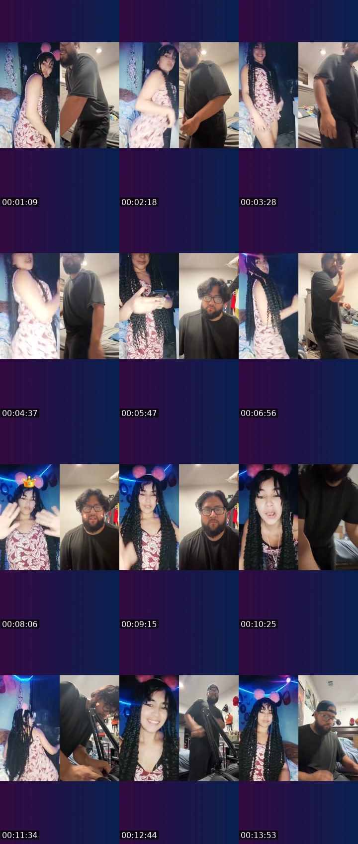 Contact-sheet preview of 👑⃤Luz🧸💜's Liveme recording