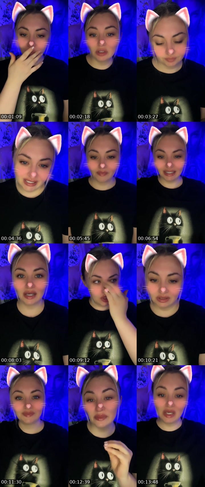Contact-sheet preview of ✰⌖Svetti🦁's Liveme recording