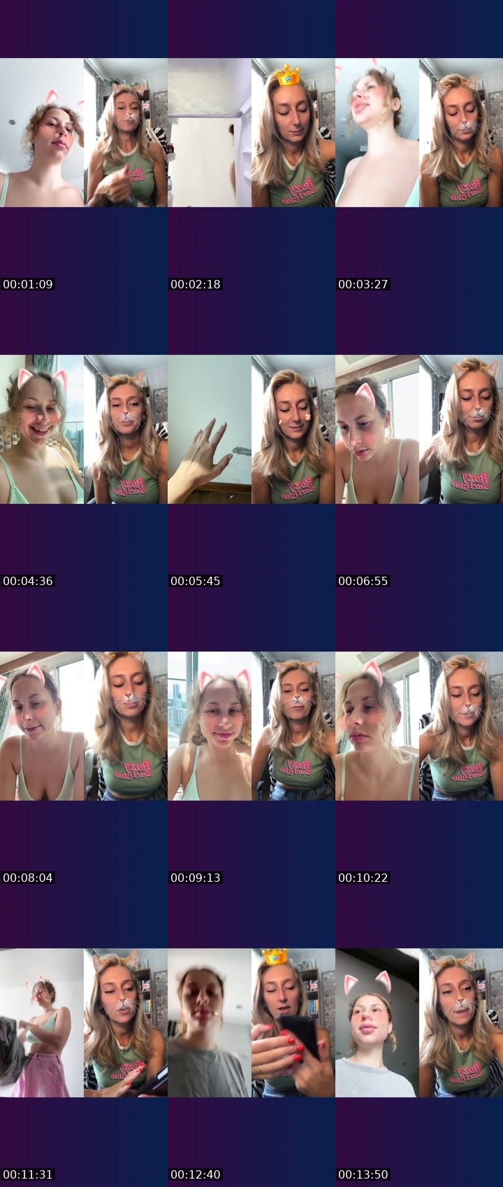 Contact-sheet preview of 𝙆𝙞𝙨𝙨𝙖💘's Liveme recording