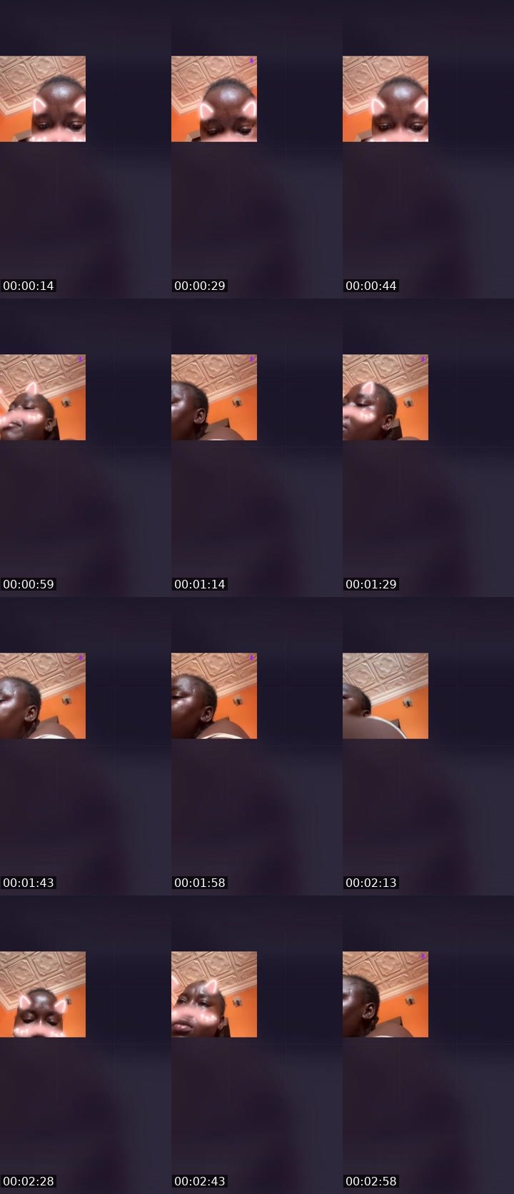 Contact-sheet preview of Lydia Oge's Liveme recording