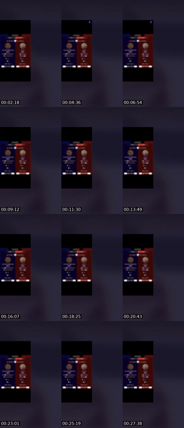 Contact-sheet preview of SUGAMAMA🔆⃤ COINS's Liveme recording