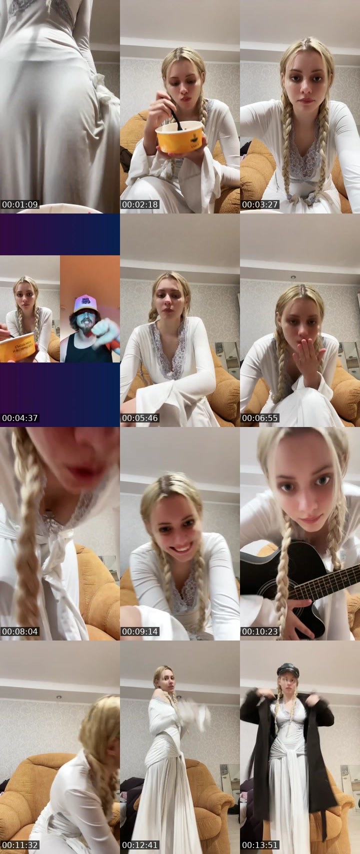 Contact-sheet preview of BlondBerry🍓's Liveme recording