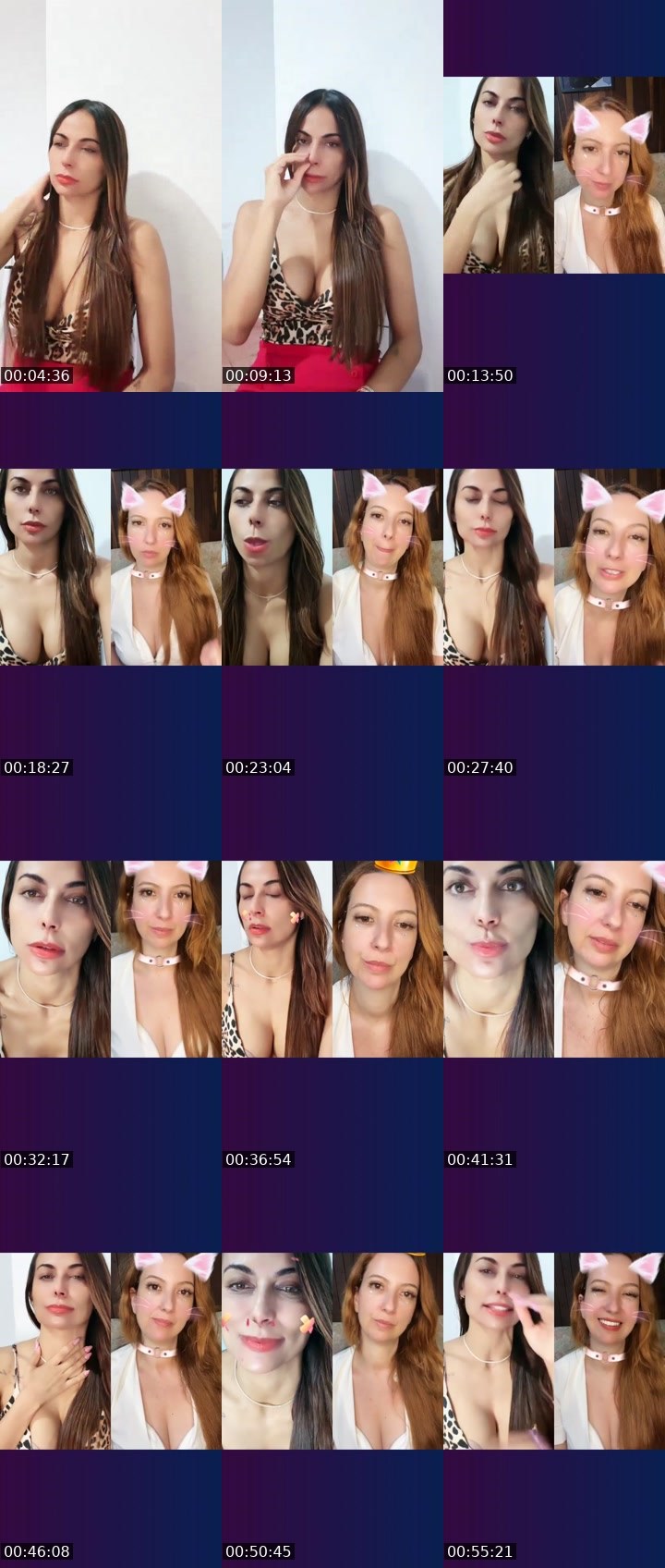 Contact-sheet preview of Maeva 🥂's Liveme recording