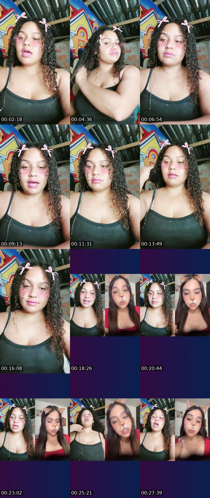 Contact-sheet preview of ☁️eve💨's Liveme recording