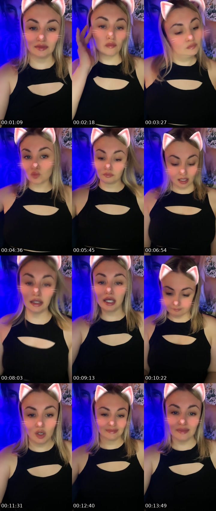 Contact-sheet preview of ✰⌖Svetti🦁's Liveme recording