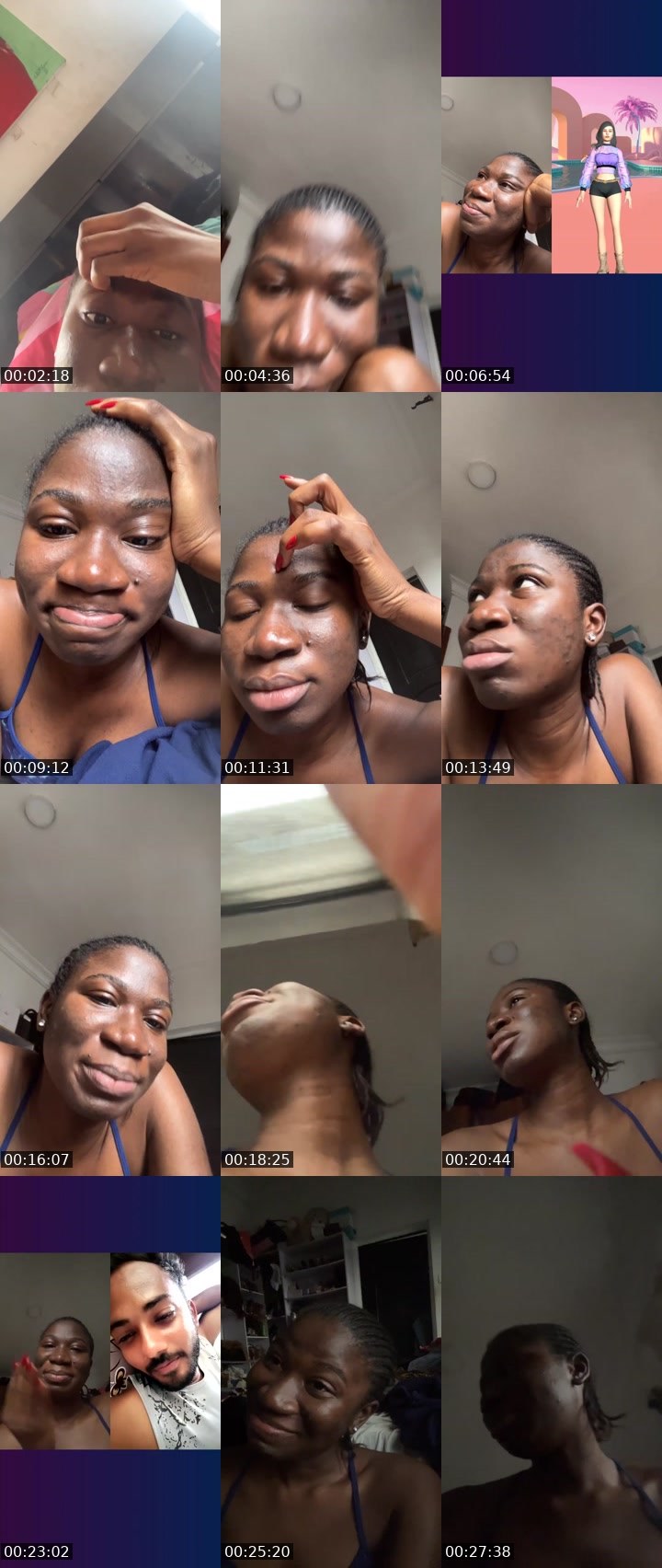 Contact-sheet preview of Kayla💕's Liveme recording