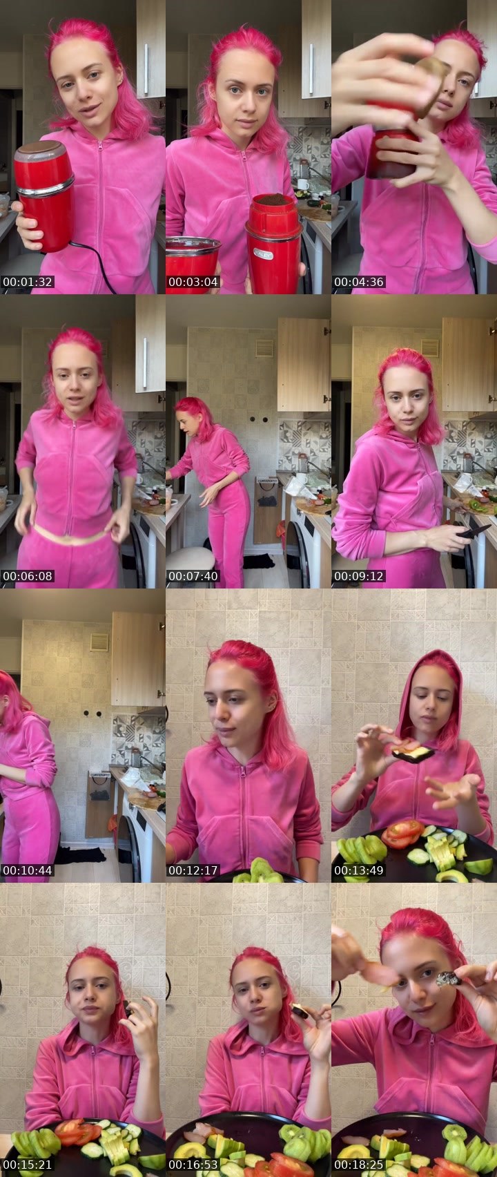 Contact-sheet preview of Olya_Pink🎀's Liveme recording