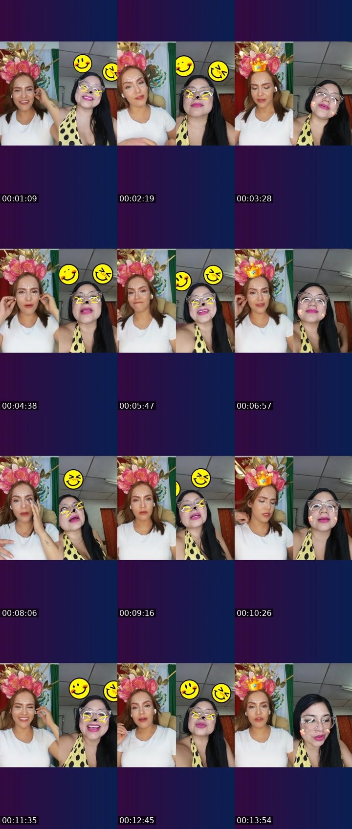 Contact-sheet preview of 🫧SARA💵🪽's Liveme recording