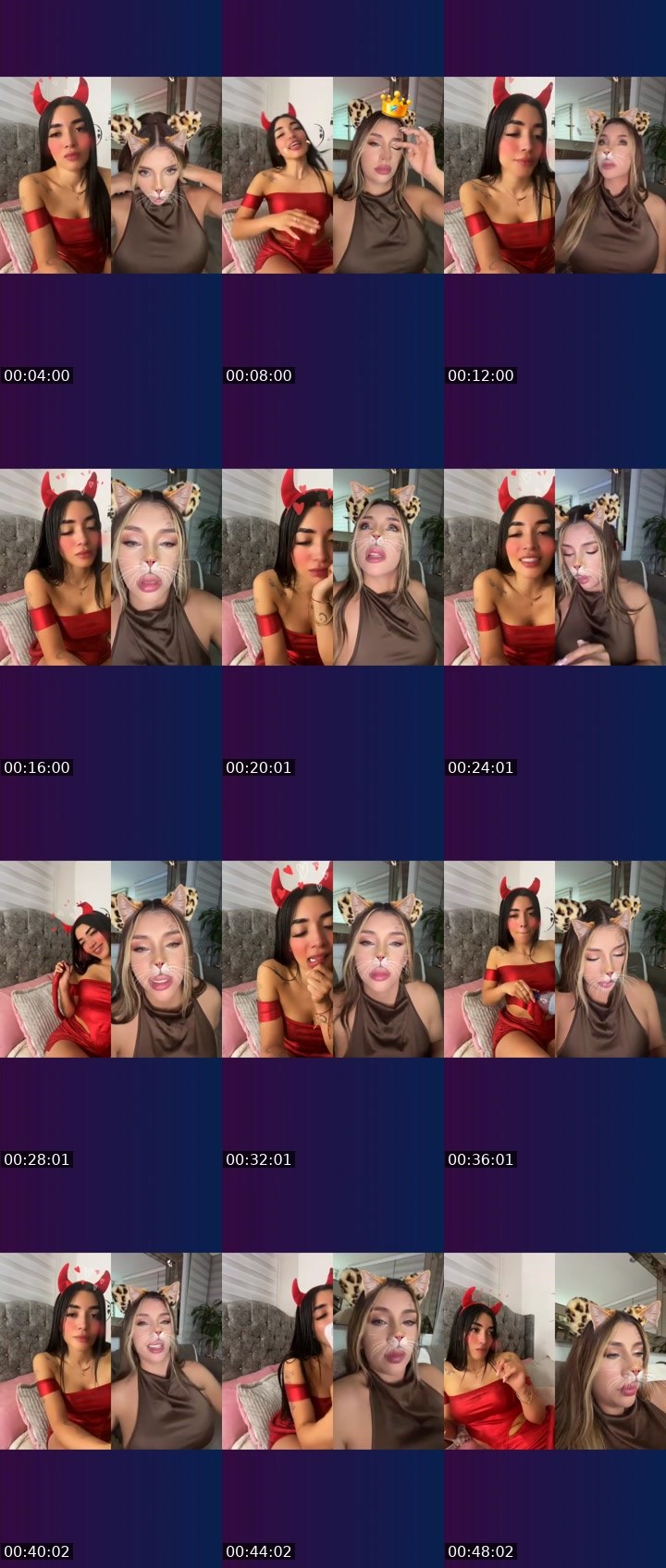 Contact-sheet preview of 🌜 𝕍𝕚𝕝𝕦𝕟𝕒 😈🌛's Liveme recording