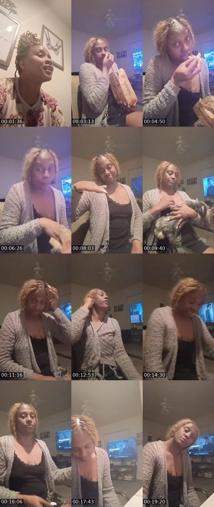 Contact-sheet preview of le monique's Liveme recording