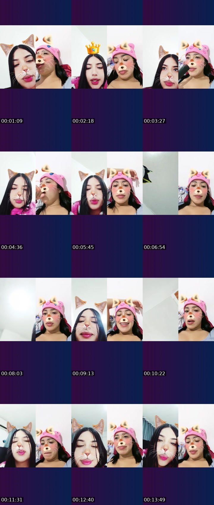 Contact-sheet preview of 👑⃤ Danielita🐰's Liveme recording