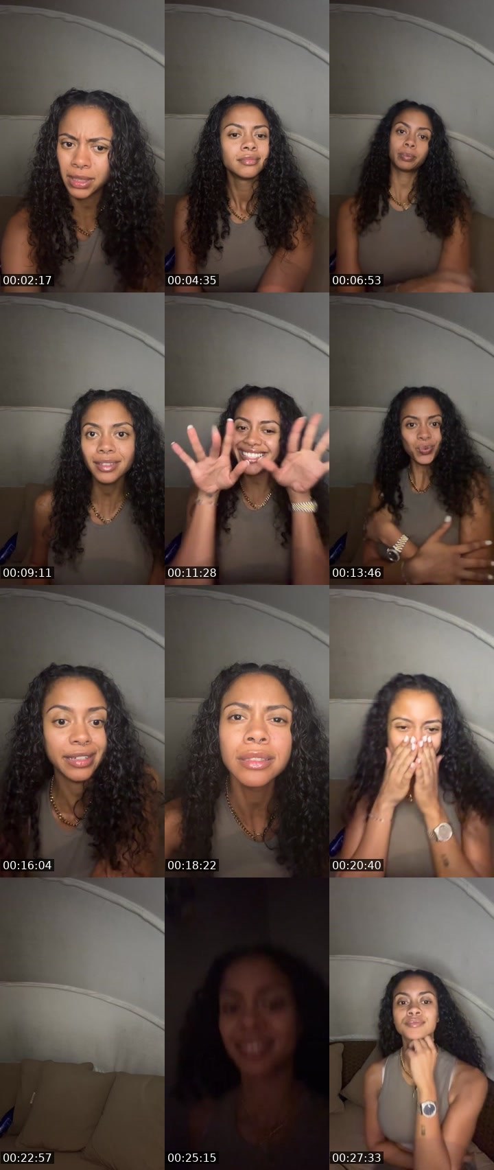 Contact-sheet preview of Vicky Luciano's Liveme recording