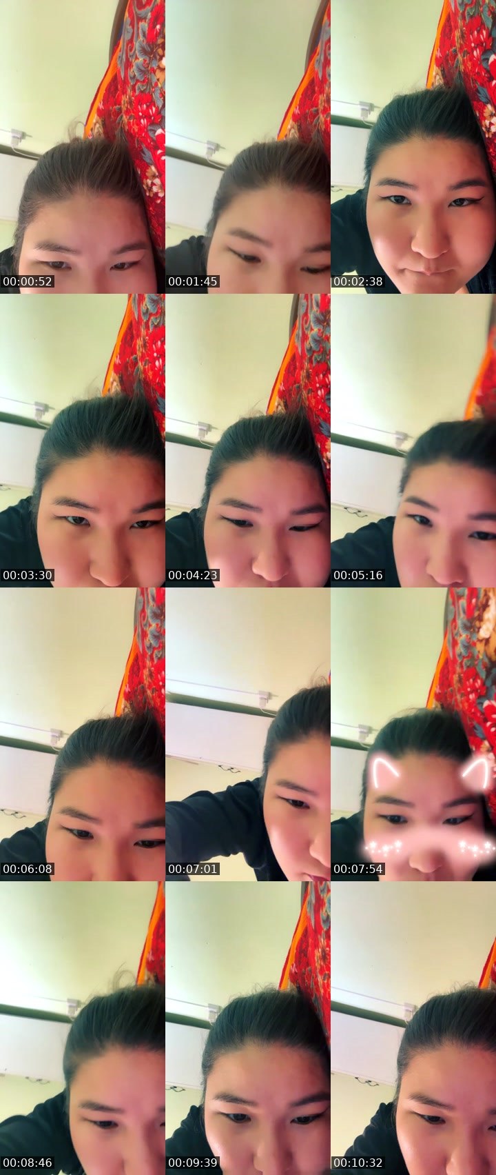 Contact-sheet preview of Айым Манатбекова's Liveme recording