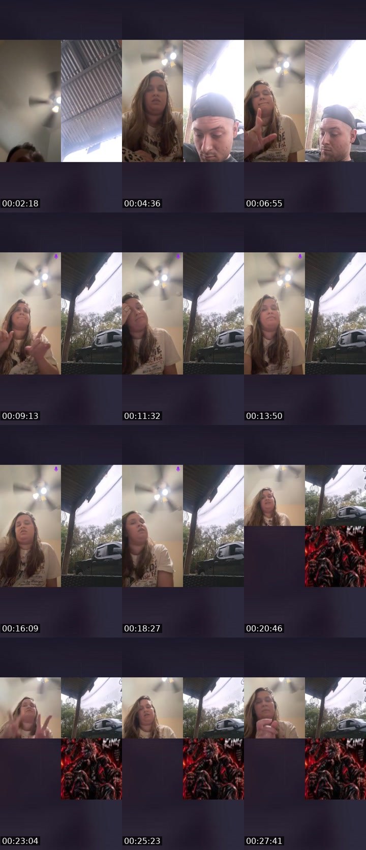 Contact-sheet preview of Mrs general💍's Liveme recording