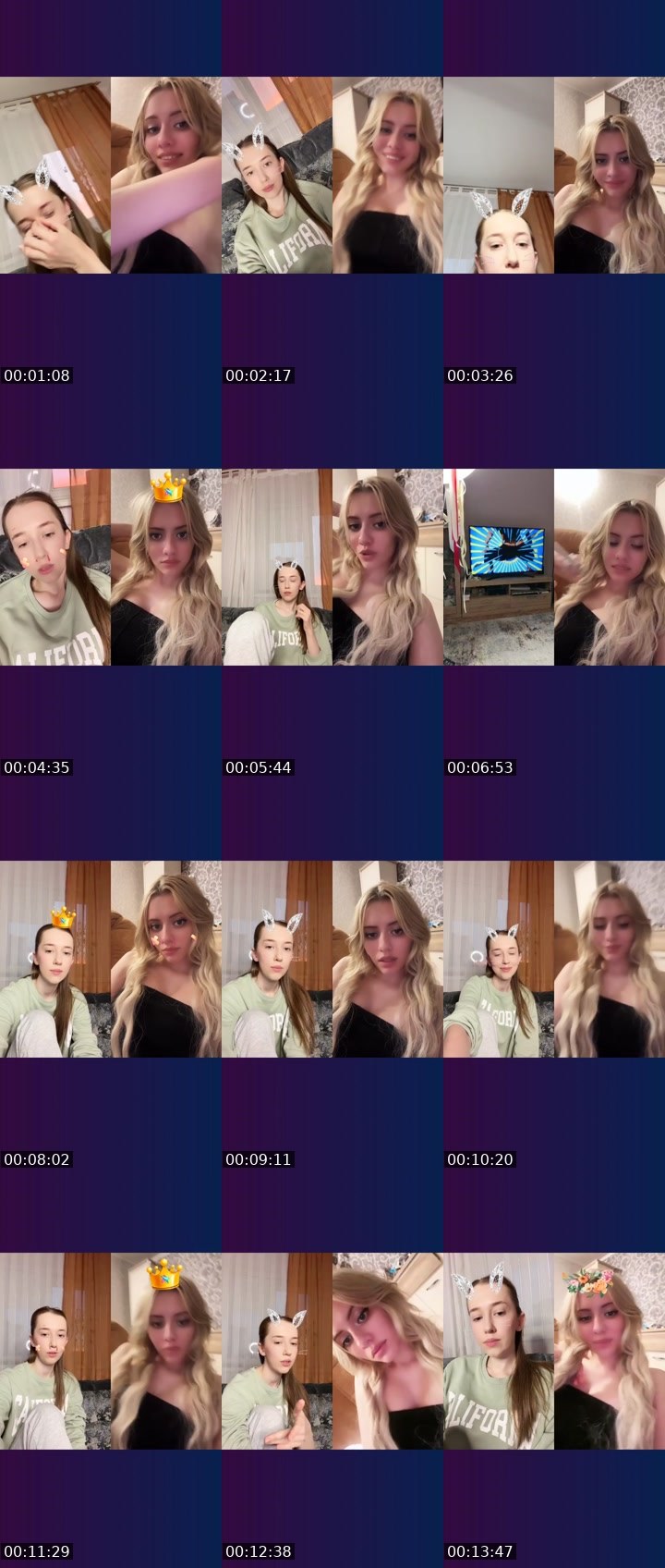 Contact-sheet preview of juju🫶🏻's Liveme recording