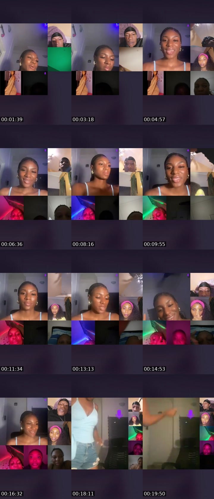 Contact-sheet preview of ✯☞ APHRODITE💰🦍's Liveme recording