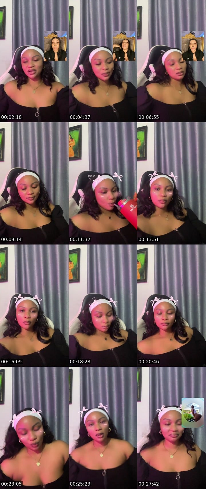 Contact-sheet preview of 💜Lauretta💣GmF✨'s Liveme recording