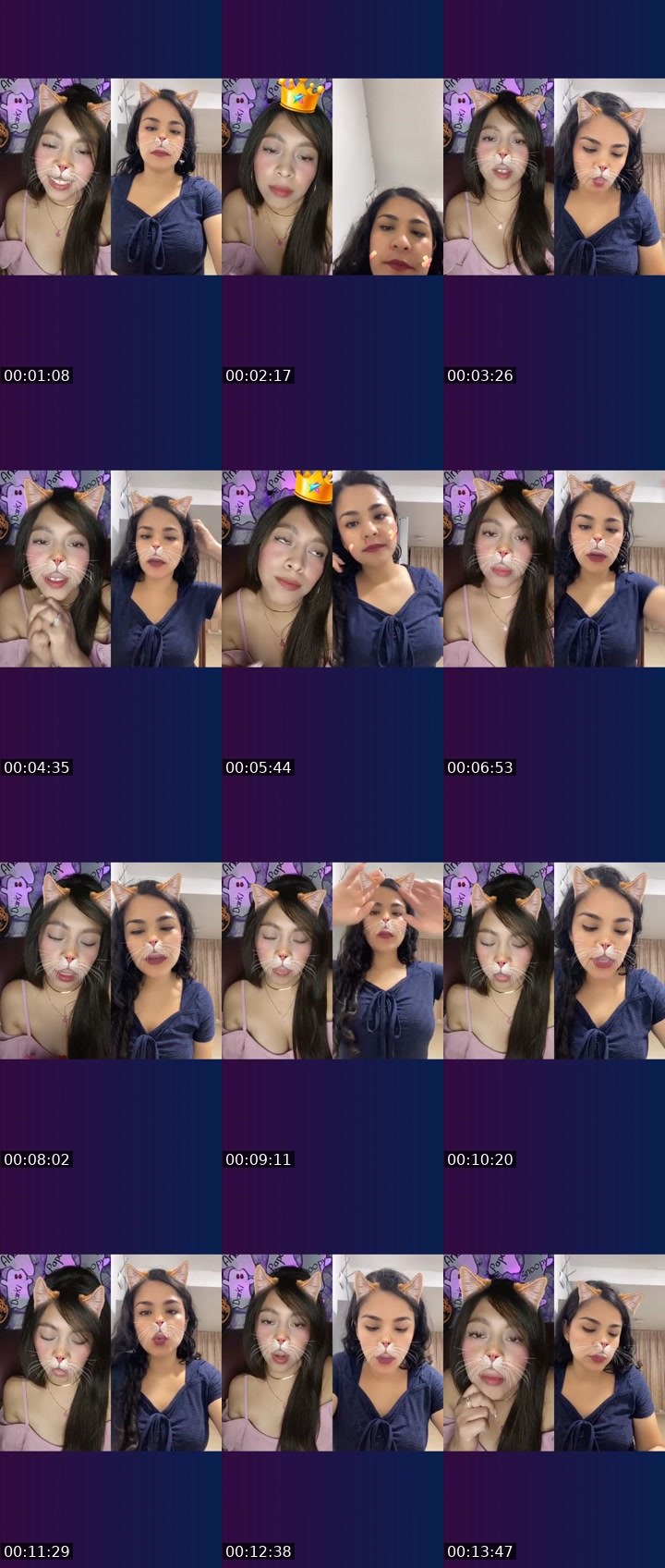 Contact-sheet preview of 🩷𝐙ue🧸🪽's Liveme recording