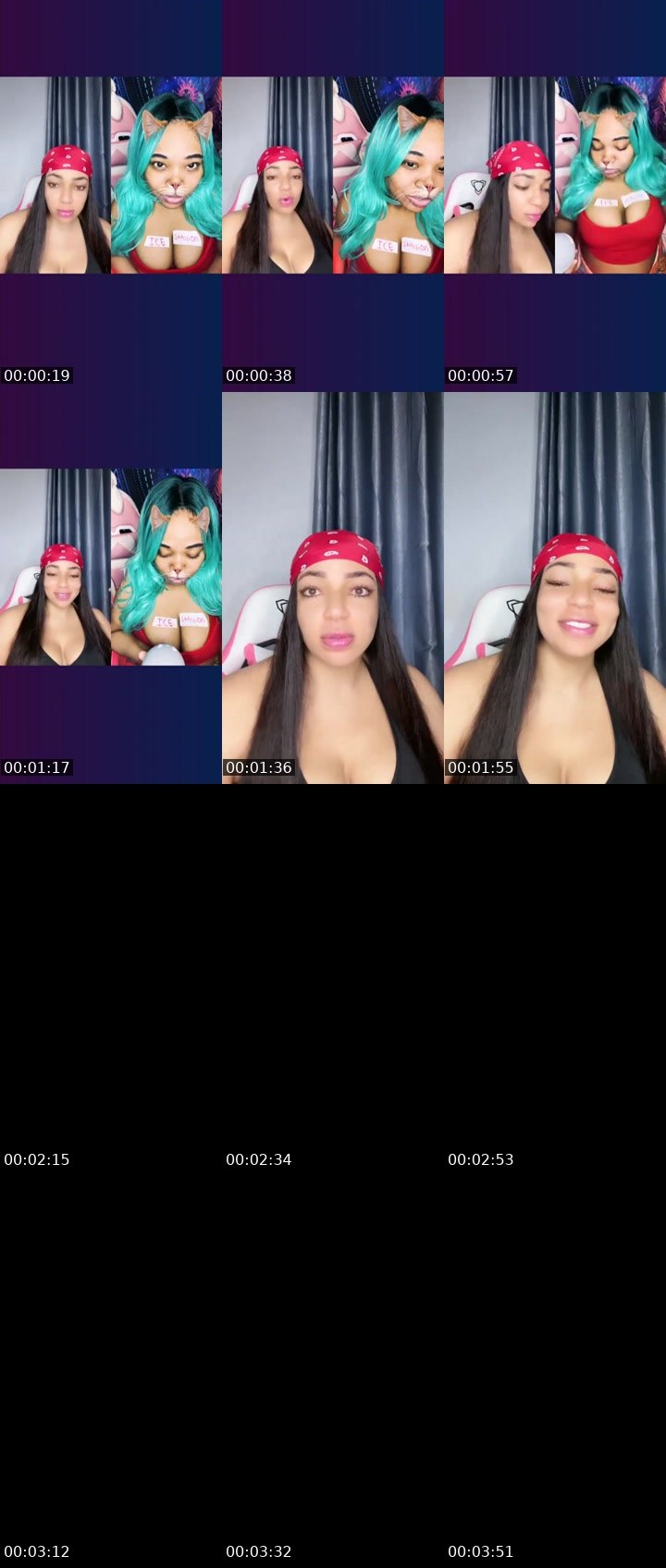 Contact-sheet preview of 🏦Pinky🖤⏏️☻︎'s Liveme recording