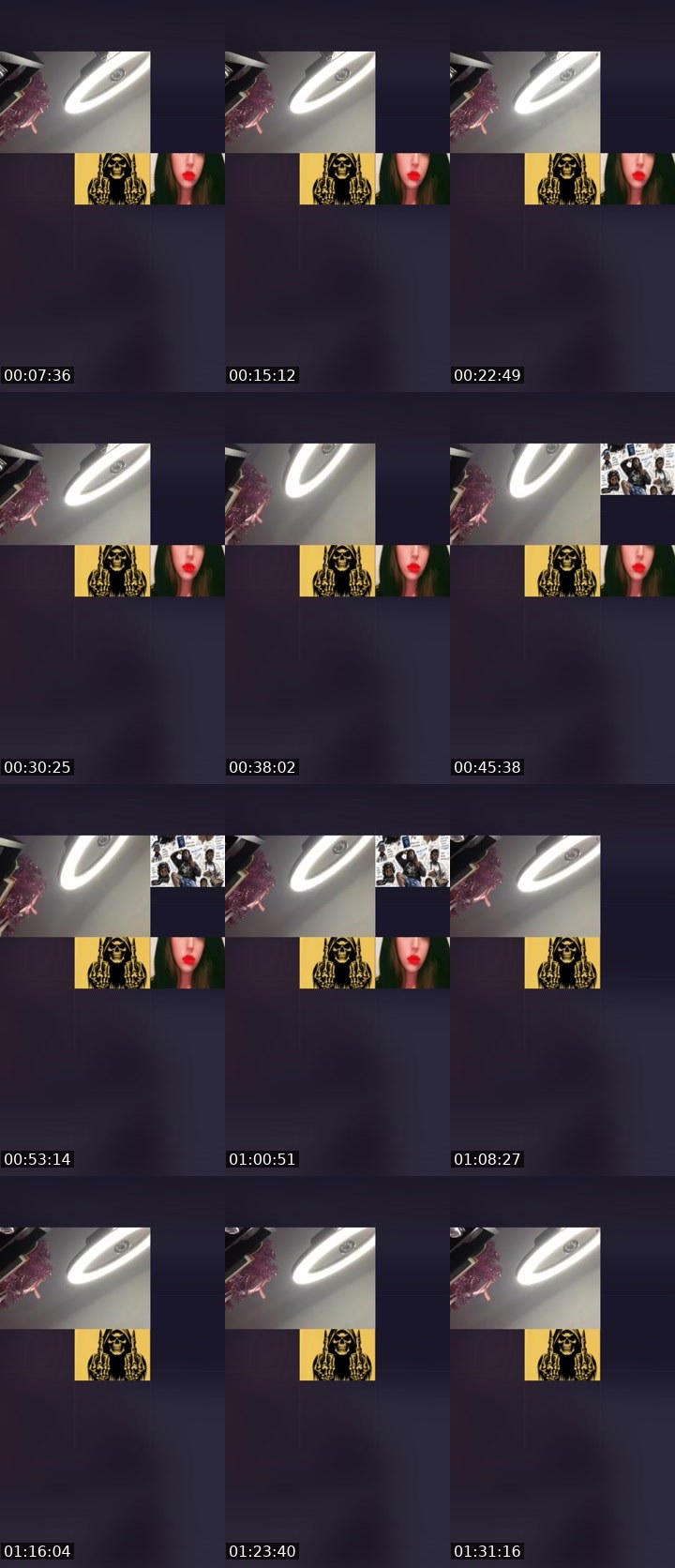 Contact-sheet preview of CHRIStina🐝's Liveme recording