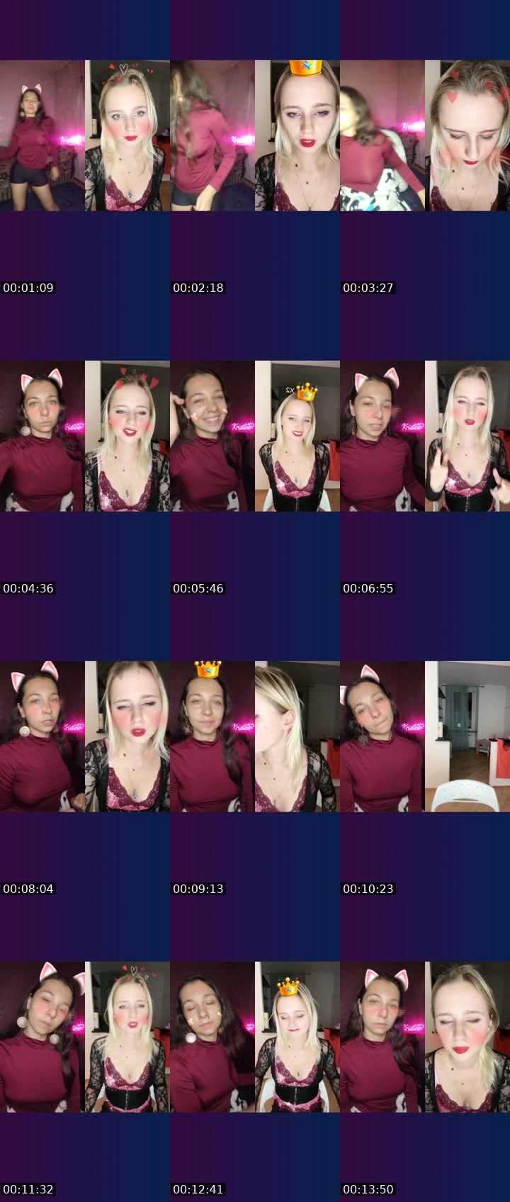 Contact-sheet preview of 💜 Petite Paposh's Liveme recording