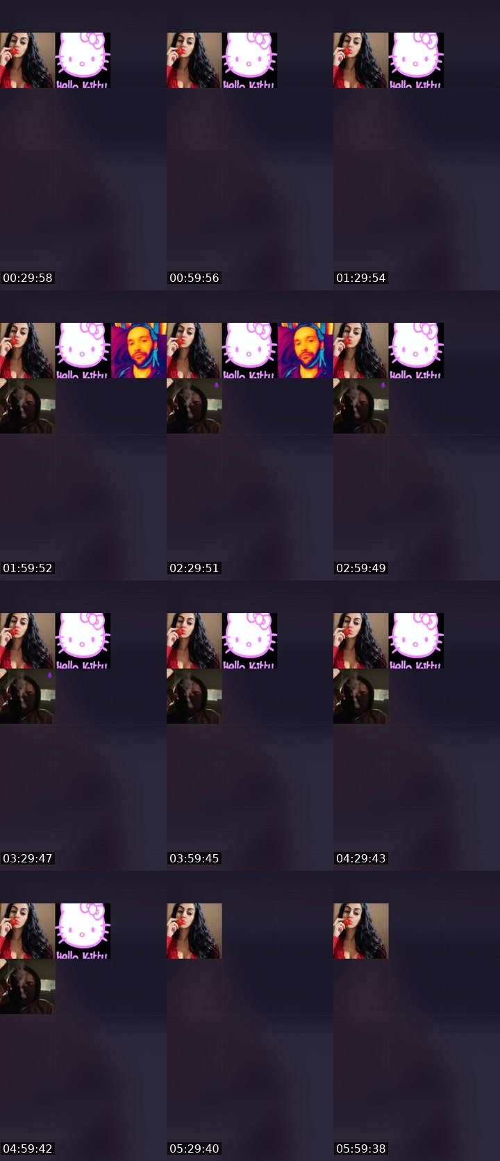 Contact-sheet preview of 𝐌𝐘𝐒𝐓𝐄𝐑𝐘 🐝's Liveme recording