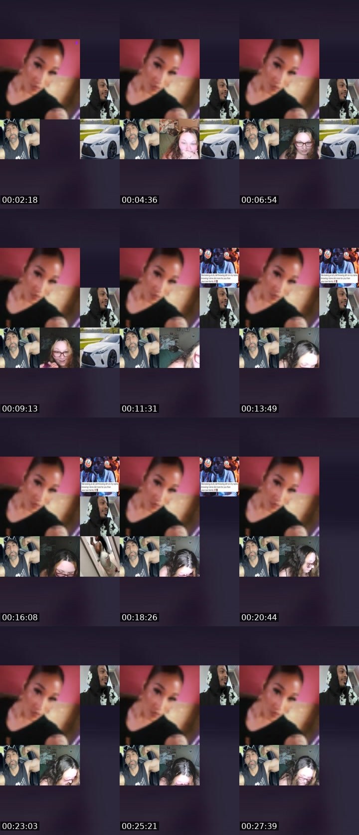 Contact-sheet preview of 𝓙𝓐𝓓𝓐💋's Liveme recording