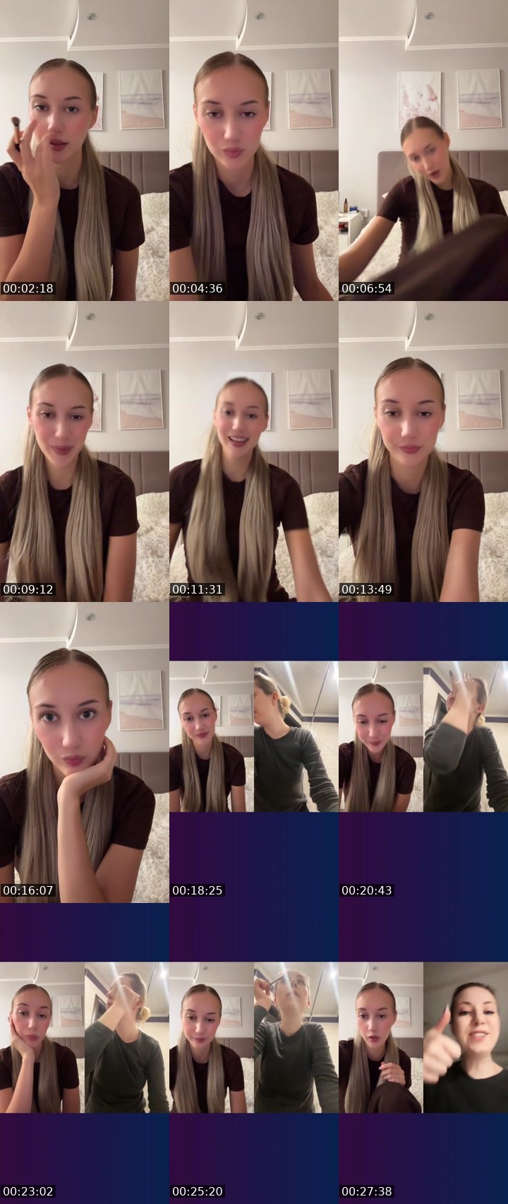Contact-sheet preview of 12,4k🍬ʟᴀᴅʏʙᴀʀʙɪᴇ🍬's Liveme recording