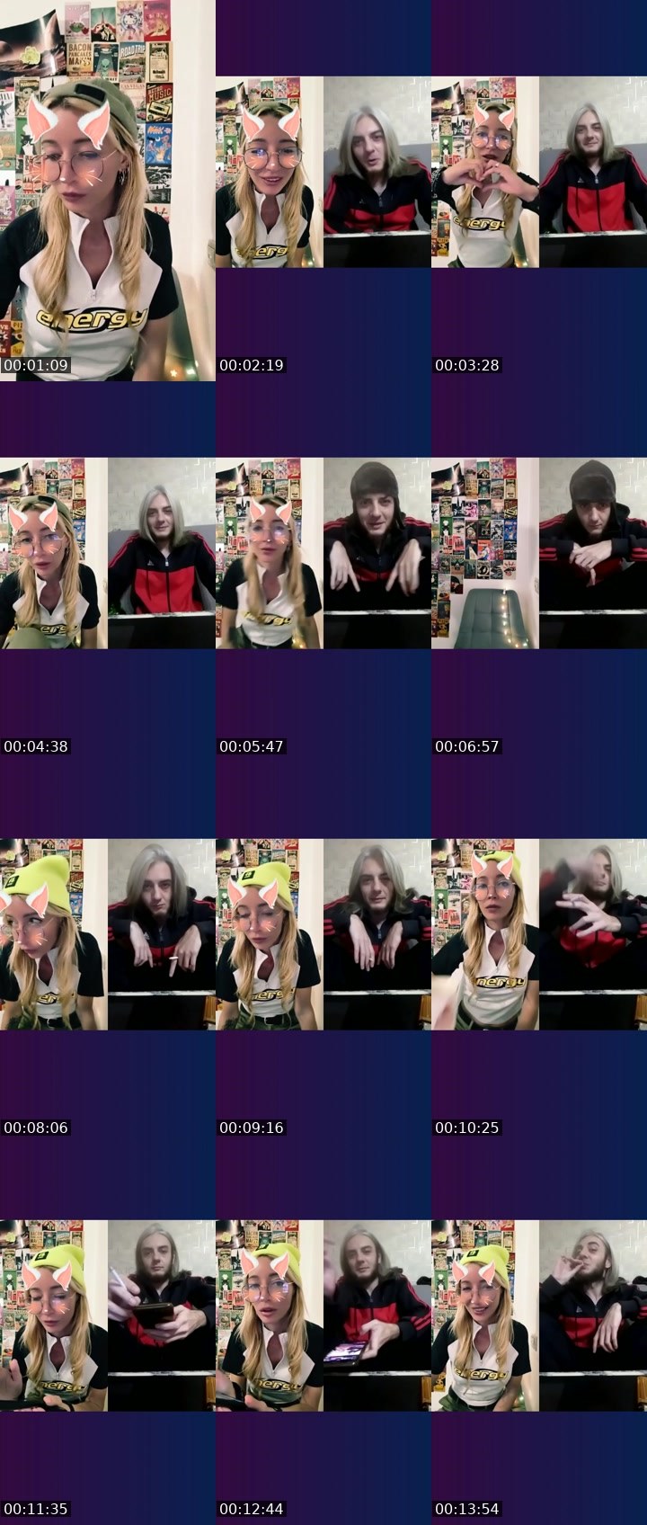 Contact-sheet preview of 😉Kate 🤍℄'s Liveme recording