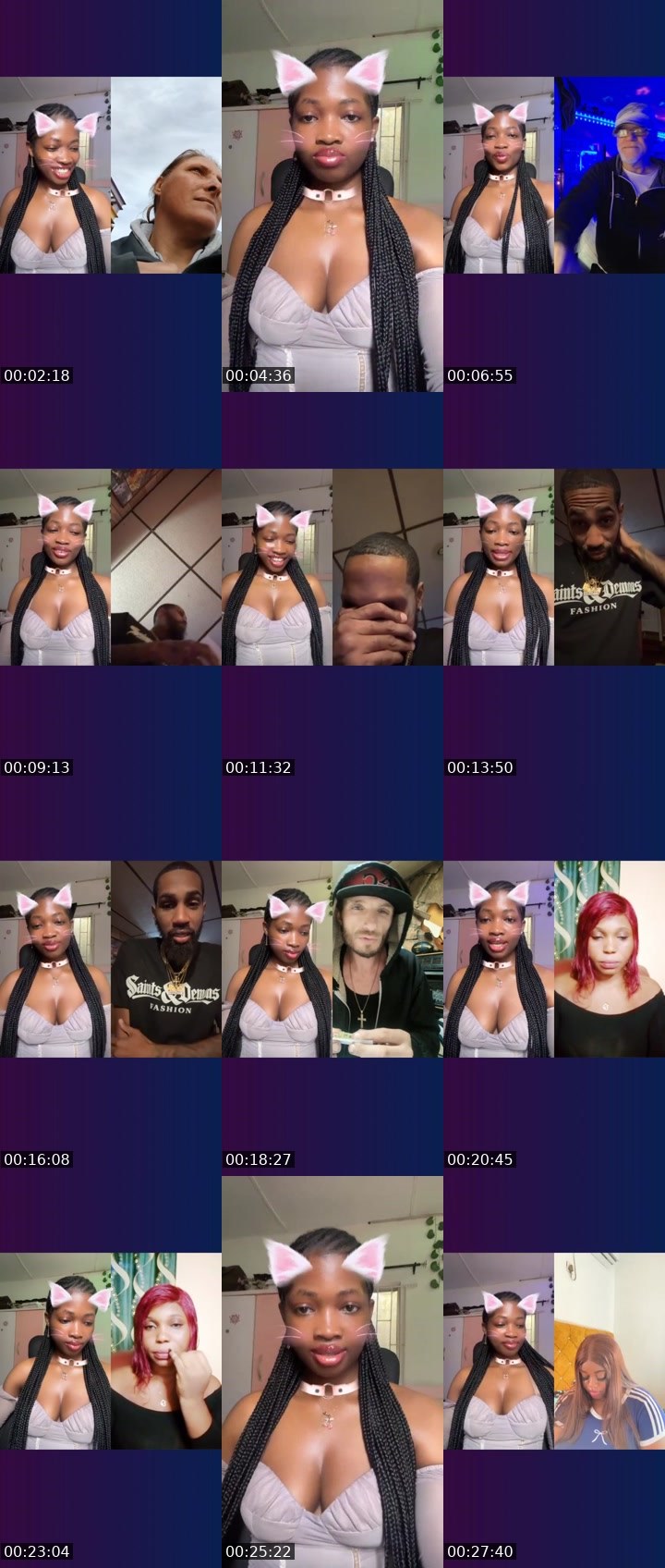 Contact-sheet preview of Spicy 🥵🤤's Liveme recording