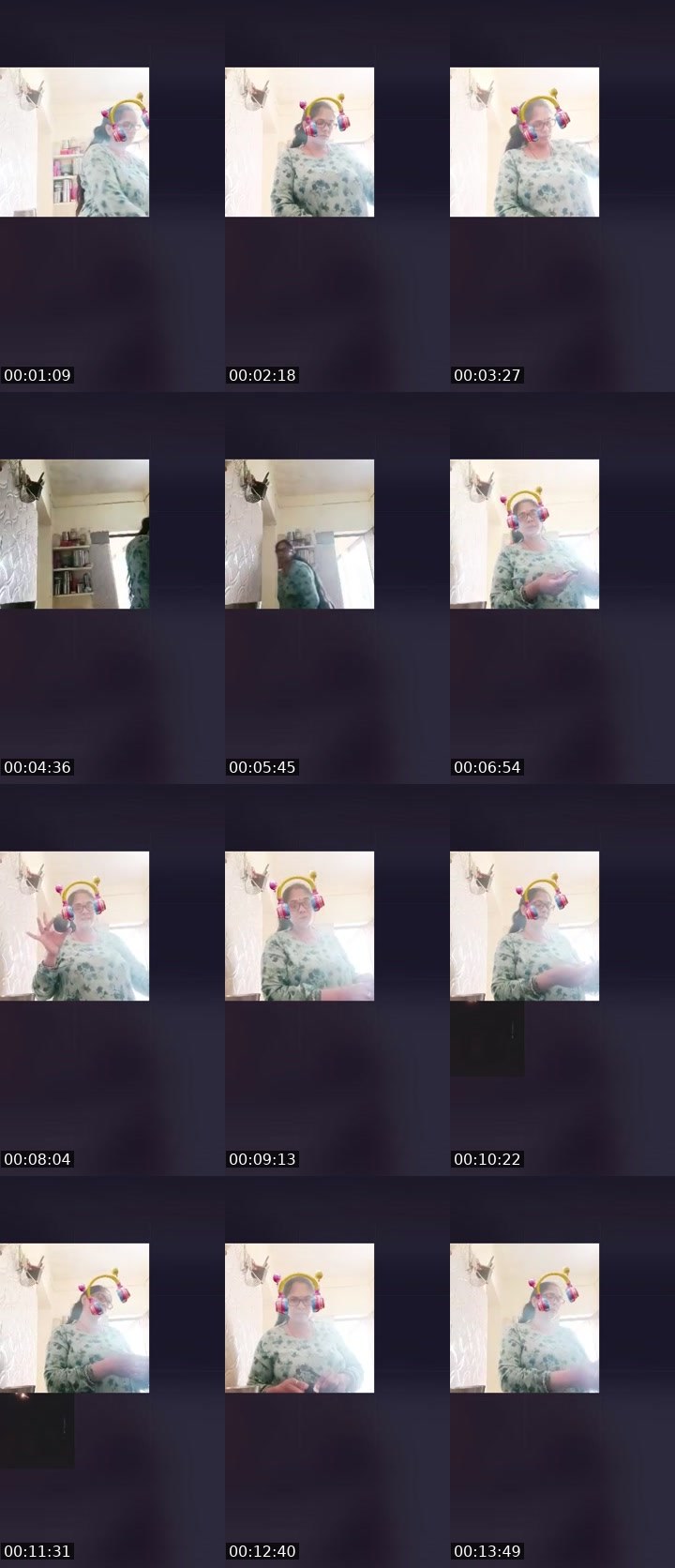 Contact-sheet preview of Neema Sharma's Liveme recording