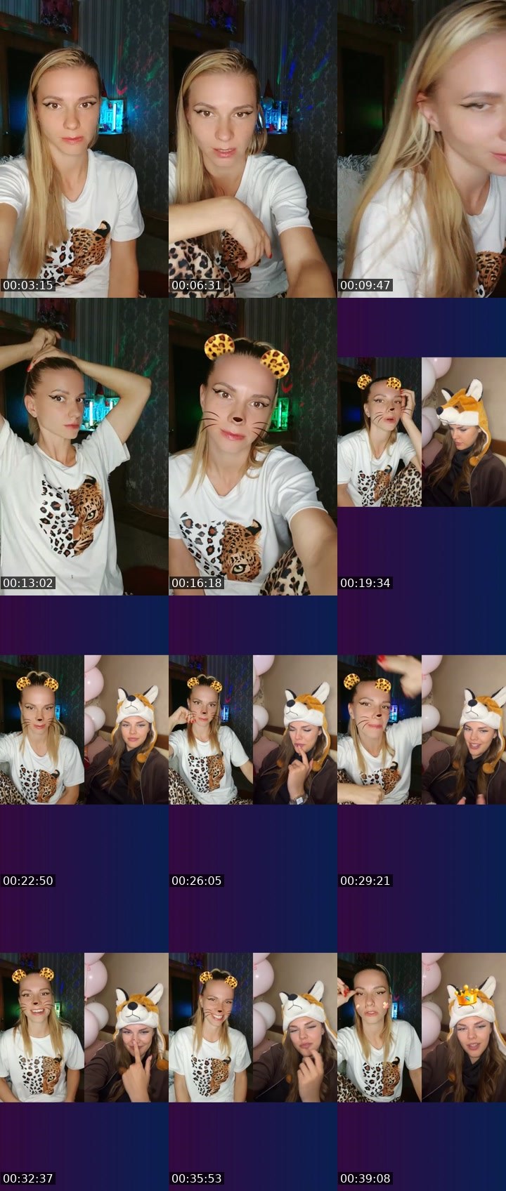 Contact-sheet preview of 🎀 Senorita 🎀's Liveme recording