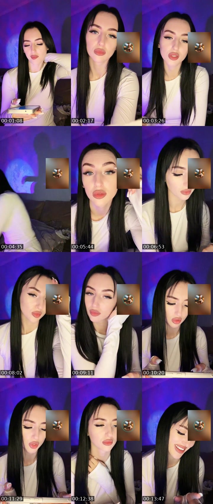 Contact-sheet preview of 🌸MARUsIA💯's Liveme recording