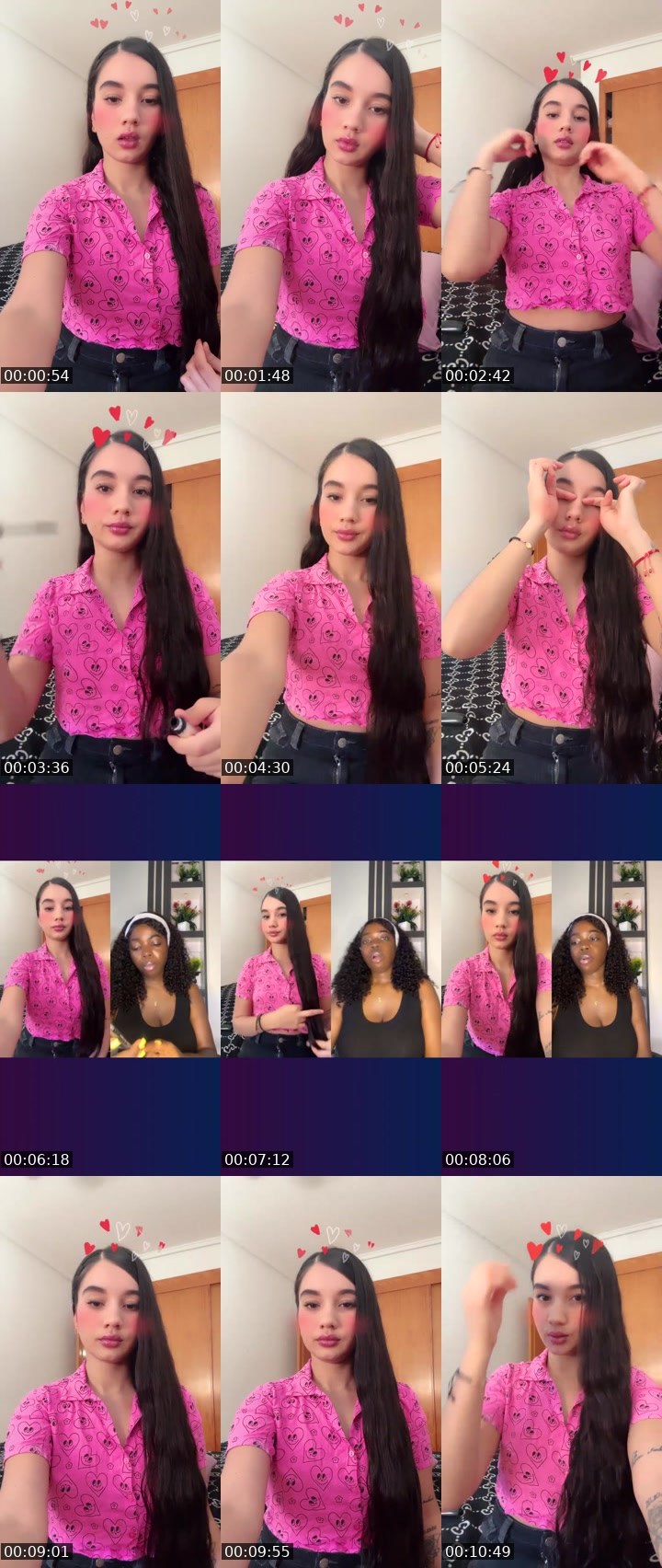 Contact-sheet preview of ✨🌩️𝓛𝓮𝓲𝓭𝔂❤️‍🔥✨'s Liveme recording