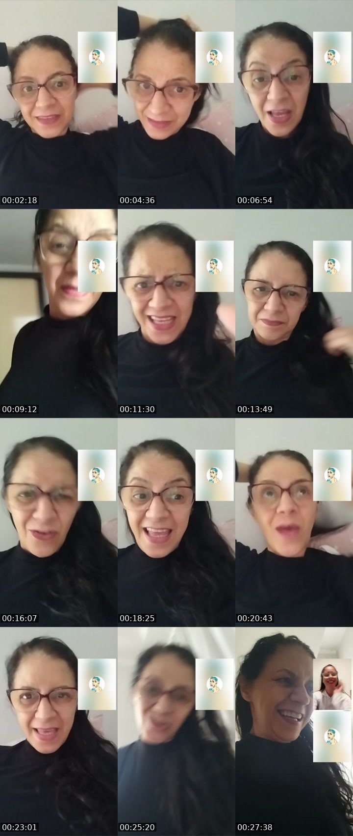 Contact-sheet preview of 12 K😘Elane's Liveme recording