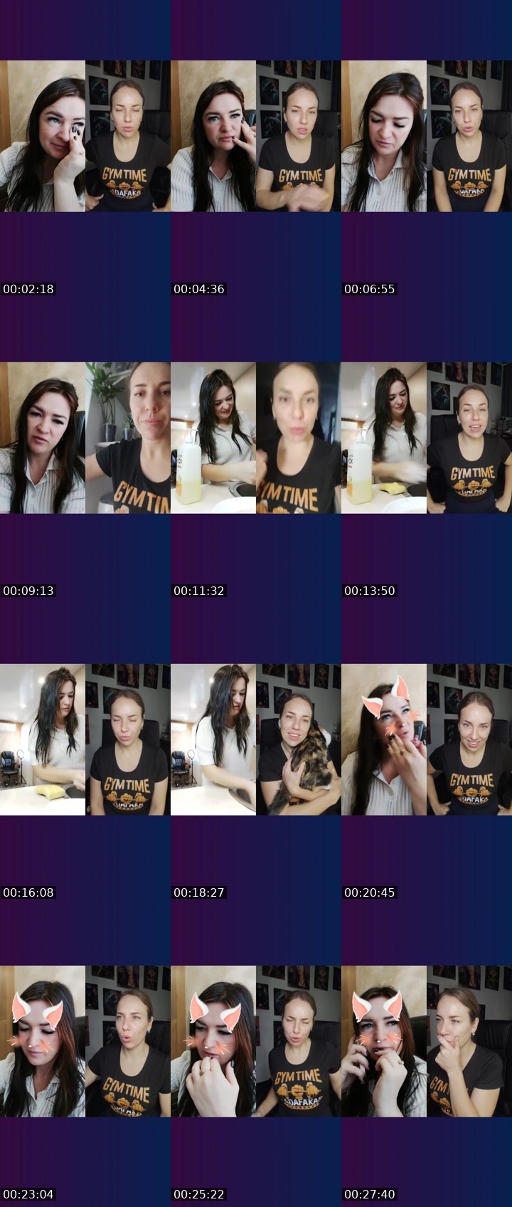 Contact-sheet preview of 16КMiss Strawbery's Liveme recording