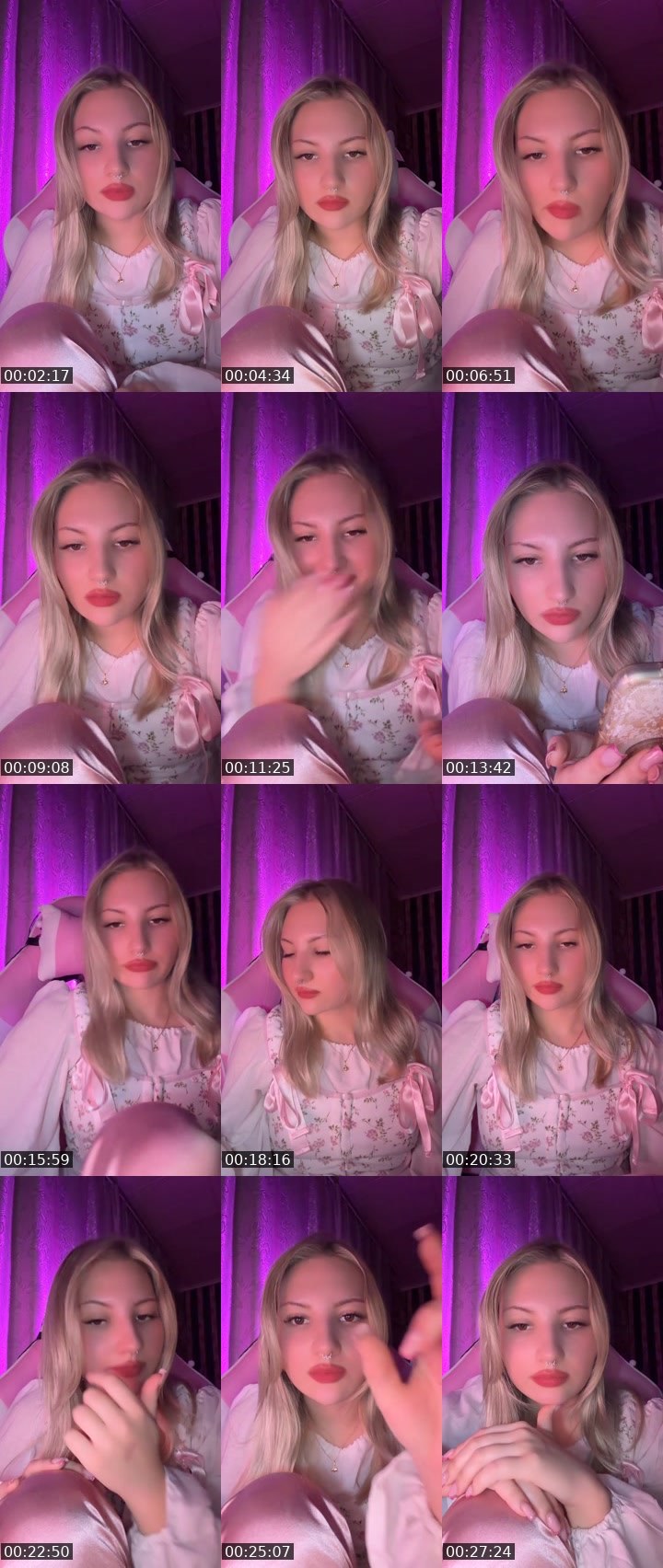 Contact-sheet preview of 🍰𝑲𝒔𝒆𝒏𝒊𝒊𝒂's Liveme recording