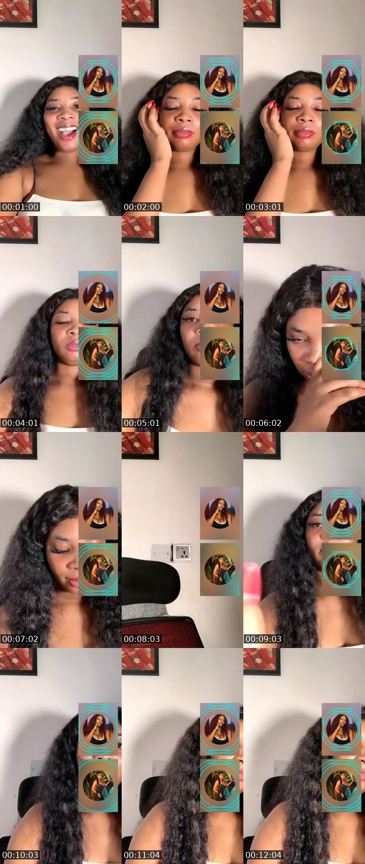 Contact-sheet preview of 🪽𝚁𝚊𝚌𝚑𝚎𝚕ꨄ💔's Liveme recording