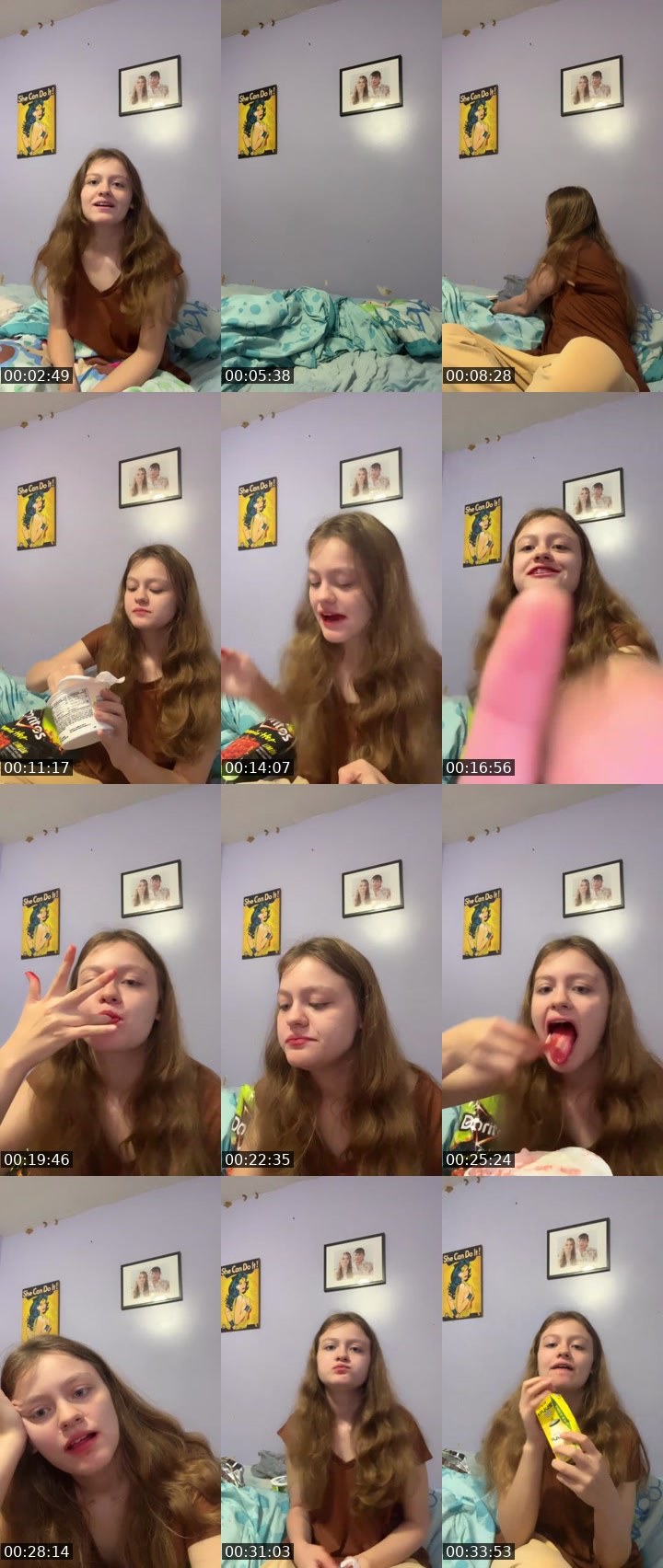 Contact-sheet preview of lemoncake123's Liveme recording