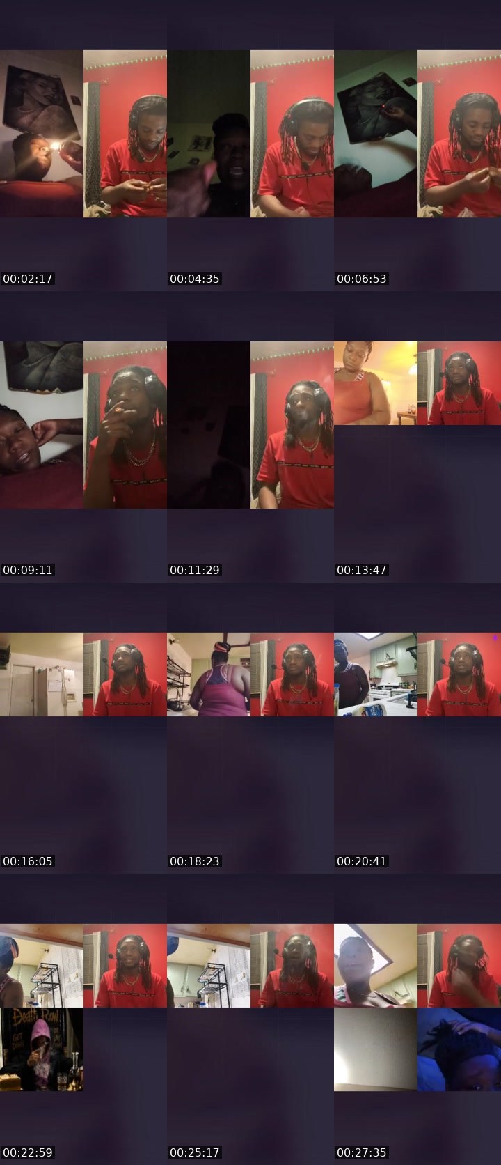 Contact-sheet preview of Roro2Pretty😘's Liveme recording