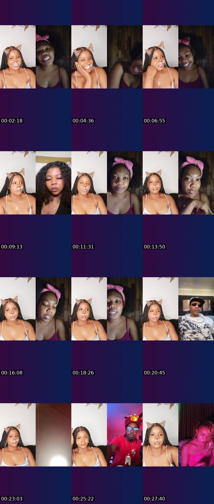 Contact-sheet preview of 22k🕷️NxtPromzy?'s Liveme recording