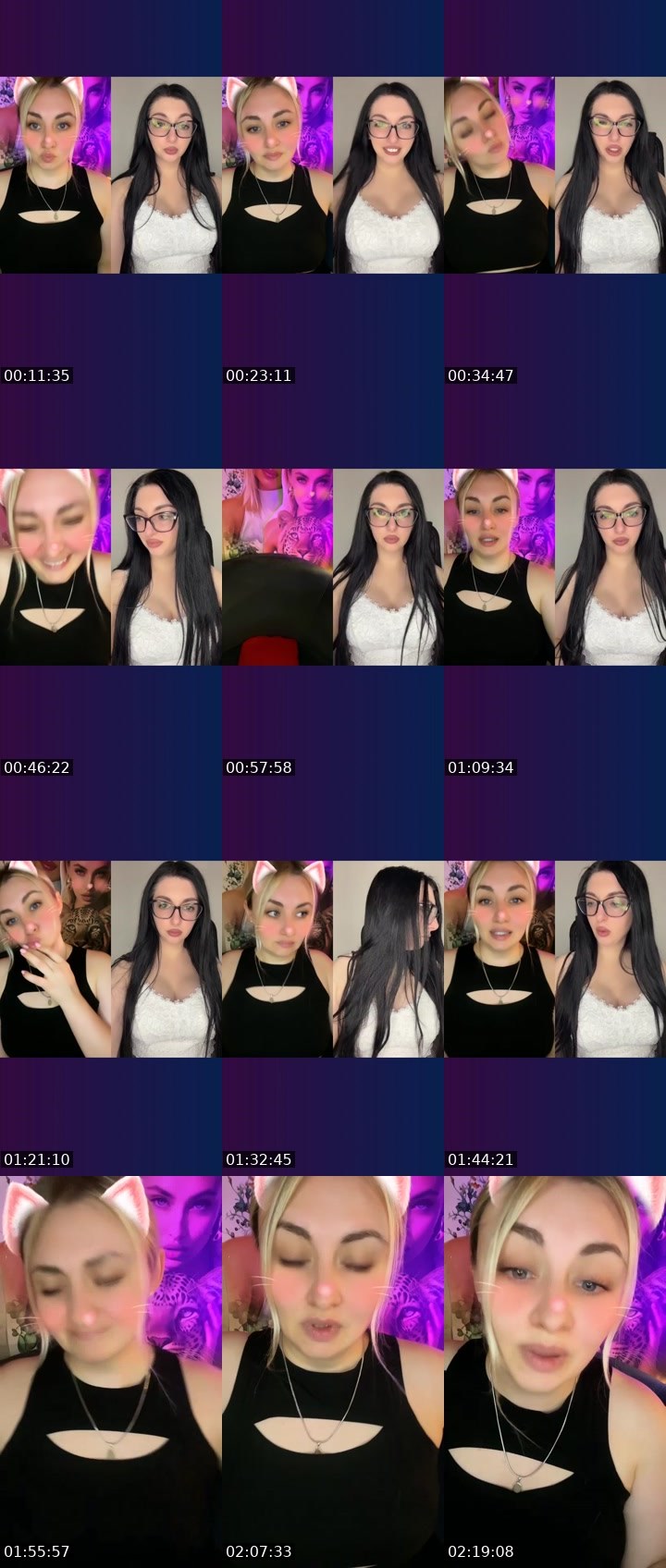 Contact-sheet preview of ✰⌖Svetti🦁's Liveme recording